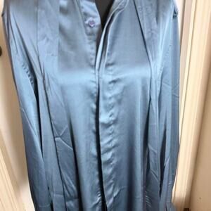 Asos design blue polyester satin